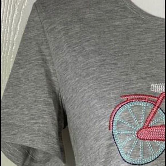 NWT CORAL BAY SMALL EMBELLISHED BICYCLE TOP - Picture 3 of 5